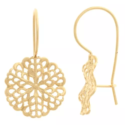Ganchos estampa 32 mm dorado con oro fino x2