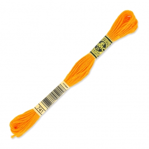 Hilo para bordar DMC Mouliné Spécial 117 MC Naranja Claro (741) x8m