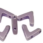 Cuentas de vidrio con 3 agujeros forma V AVA® Bead 10x4 mm Tanz Met Mat x10