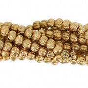 Cuentas de vidrio Melon Bead 3mm Gold Mat x20