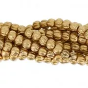 Cuentas de vidrio Melon Bead 3mm Gold Mat x20