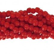 Cuentas de vidrio Melon Bead 3mm Red Corail x20