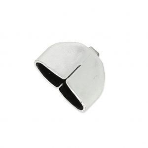 Embudo Eco para lazo 10 mm Chapado Plateado envejecido x1