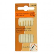 Agujas tapicería ojo dorado sin punta con extremo redondo Mediac n°18  x6