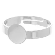 Anillo disco plano 7 mm  plateado x1