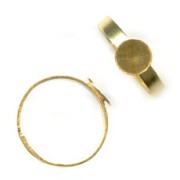 Anillo disco plano 7 mm Dorado con oro finox1