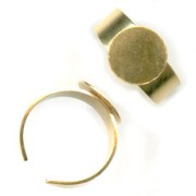 Anillo disco plano 12 mm dorado con oro finox1