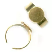 Anillo disco plano 12 mm dorado con oro finox1