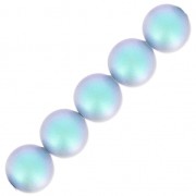 Cuentas redondas nacaradas PureCrystal 5810  8mm Iridescent Light Blue P. x5|raw }}