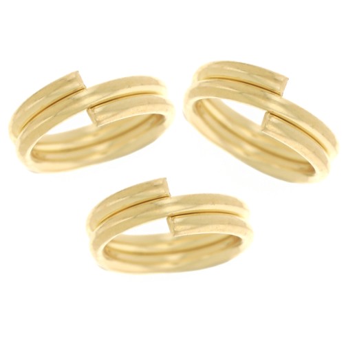 Anillas dobles 5x0.6 mm dorado x50