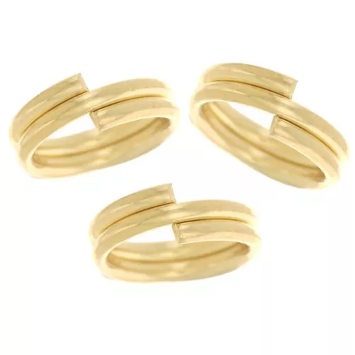 Anillas dobles 5x0.6 mm dorado x50