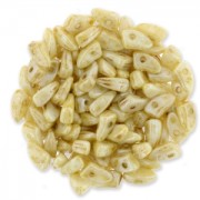 Cuentas de vidrio Prong Beads 1 agujero 3x6 mm Ivory Ceramic Look x5g|raw }}