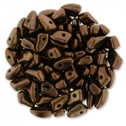 Cuentas de vidrio Prong Beads 1 agujero 3x6 mm Dark Bronce x5g