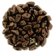 Cuentas de vidrio Prong Beads 1 agujero 3x6 mm Dark Bronce x5g