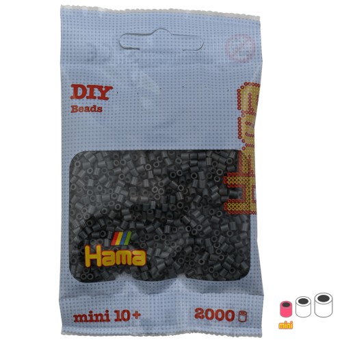 Cuentas HAMA Beads MINI Gris Oscuro (n°71) x2000