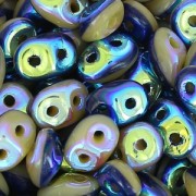 SuperDuo Duet 2,5x5 mm Navy/Ivory Jet Full AB x10g|raw }}