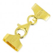 Cierre mosquetón Terminal Miyuki 10/0 5 filas Plata 925 dorado con oro fino|raw }}