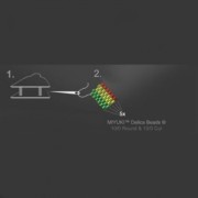 Cierre mosquetón Terminal Miyuki 10/0 5 filas Plata 925 dorado con oro fino