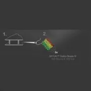 Cierre mosquetón Terminal Miyuki 10/0 5 filas Plata 925 dorado con oro fino