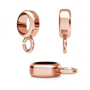 Cuenta pasante enganche dije para cordón 5 mm de Plata 925 dorado rosa x1|raw }}