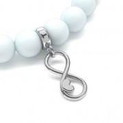 Cuenta pasante enganche dije para cordón 5 mm de Plata 925 dorado rosa x1