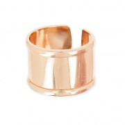 Anillo eco de láton con reborde curvado 15 mm dorado rosa x1|raw }}