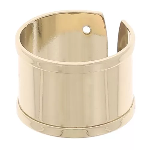 Anillo eco de láton con reborde curvado 15 mm dorado x1