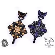 Cuentas de vidrio checa Honeycomb Jewel 6 mm Jet Azuro x20