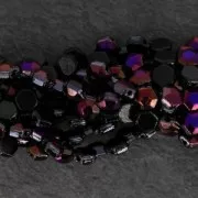 Cuentas de vidrio checa Honeycomb Jewel 6 mm Jet Brown Flare x20