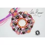 Cuentas de vidrio checa Honeycomb Jewel 6 mm Jet Brown Flare x20