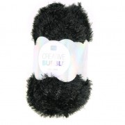 Creative Bubble - Hilo para ganchillo para estropajos Negro x50g