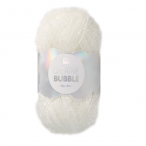 Creative Bubble - Hilo para ganchillo para estropajos Blanco x50g