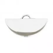 Terminal con forma de media luna 19.5x11mm de Plata 925 x1