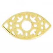 Entrepieza ojo buena suerte Byzantin 27 mm dorado con oro fino x1