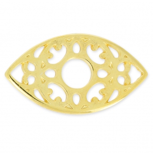 Entrepieza ojo buena suerte Byzantin 27 mm dorado con oro fino x1