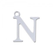 Dije letra N - 9.5 mm de Plata Ley 925 x1|raw }}