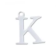 Dije letra K - 9.5 mm de Plata Ley 925 x1