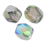 Cuentas facetadas 4 mm Crystal Silver Rainbow x50|raw }}