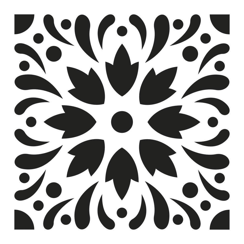 Plantilla decorativa Home deco 15x15cm Diseño Azulejos de cemento