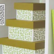 Plantilla decorativa Home deco 10x15 cm Fondo follaje geométrico