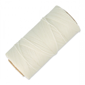 Bobina de hilo encerado Linhasita para micro macramé 1 mm - Blanco (BCO ALV) x168m