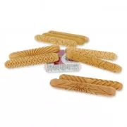 Rodillo para textura de madera para arcilla polimérica  100x15mm diseño diamants