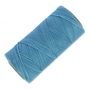 Bobina de hilo encerado Linhasita para micro macramé 1 mm - Azul claro (606) x168m