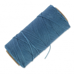 Bobina de hilo encerado Linhasita para micro macramé 1 mm - Azul Denim (119) x168m