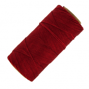 Bobina de hilo encerado Linhasita para micro macramé 1 mm - Rojo oscuro (44) x168m