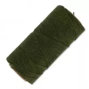 Bobina de hilo encerado Linhasita para micro macramé 1 mm - Verde Oliva (88) x168m