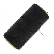 Bobina de hilo encerado Linhasita para micro macramé 1 mm - Negro (PRETO) x168m