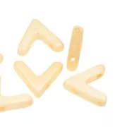 Cuentas de vidrio con 3 agujeros forma V AVA® Bead 10x4 mm Op Beige Cr Look