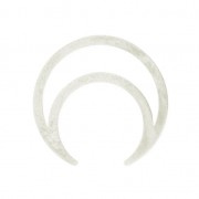 Entrepieza en forma de media luna o cuerna 18 mm plateado x1|raw }}