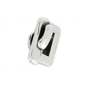 Cuenta pasador slider cactus para cordón 5 mm Chapado Plateado envejecido x1